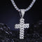 925 Sterling Silver VVS Moissanite Cuban Cross Pendant