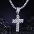 925 Sterling Silver VVS Moissanite Cuban Cross Pendant