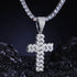 925 Sterling Silver VVS Moissanite Cuban Cross Pendant