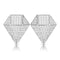 925 Sterling Silver VVS Moissanite Diamond Shape Lux Stud Earrings