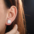 925 Sterling Silver VVS1 Halo Moissanite Earrings