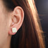 925 Sterling Silver VVS1 Halo Moissanite Earrings