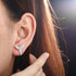 925 Sterling Silver VVS1 Moissanite Angel Stud Earrings