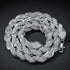 9mm Iced Out Thick Rope Chain and Bracelet Bundle