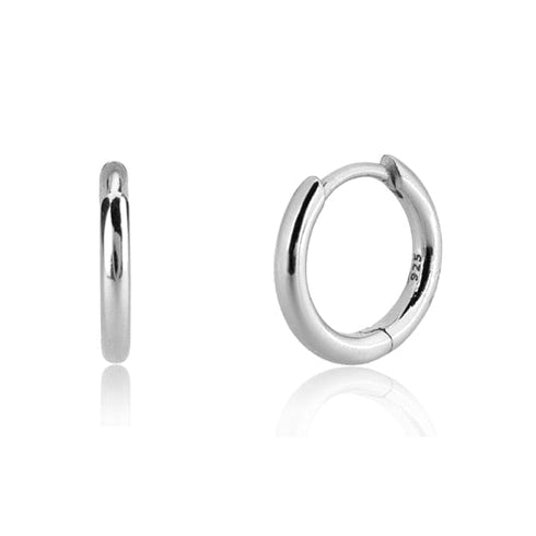 VVS Jewelry 925 Sterling Silver Men Hoop Earrings