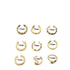 9pc Wave Patter Adjustable Toe Ring Set