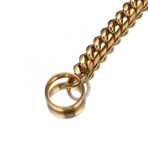 Adjustable Gold Cuban Link Dog Collar