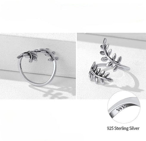 Adjustable Leaf 925 Sterling Silver Toe Ring