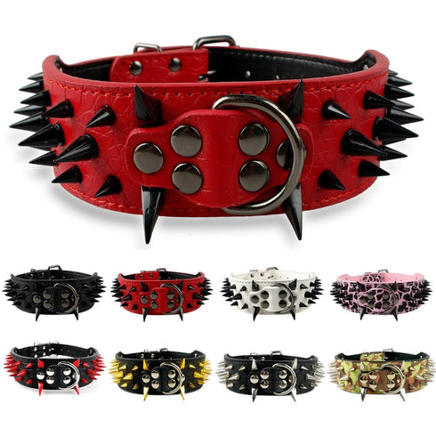 Adjustable Spiked Studded Dog Collar