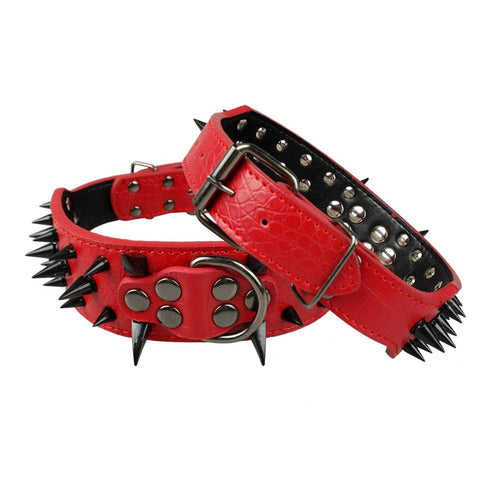 Adjustable Spiked Studded Dog Collar