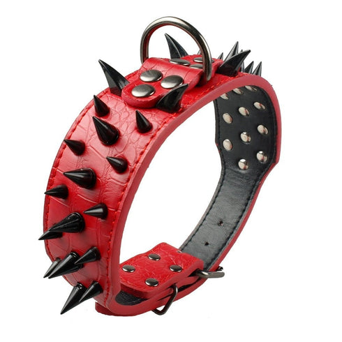 Adjustable Spiked Studded Dog Collar