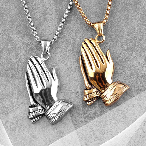 Amulet Praying Hands Pendant Necklace