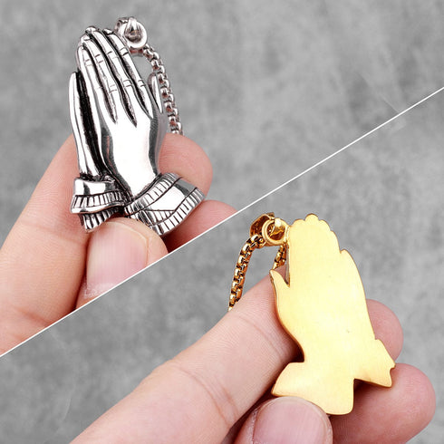 Amulet Praying Hands Pendant Necklace