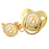 Custom Gold Bling Initial BPA Free Baby Pacifier