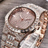 Rose Gold Iced Baguette Watch
