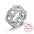 BAWS 925 Sterling Silver Cuban Link Ring