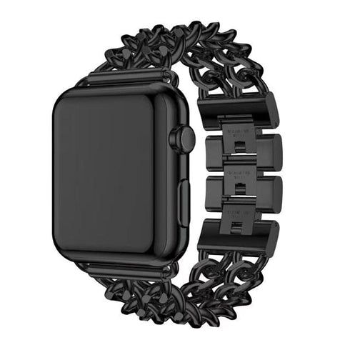 Compatible with Apple Watch - Double Cuban Chain Watch Band