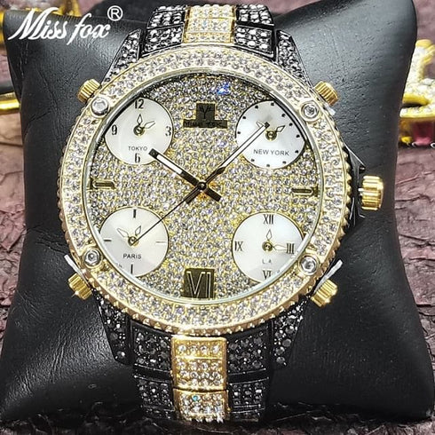 VVS Jewelry Fully Iced Area Codez Bling Watch