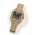 Black Iced Square Roman Watch