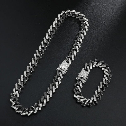 VVS Jewelry 2Tone Cuban Chain + FREE Bracelet Bundle
