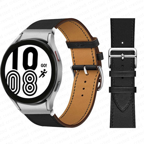Two-Tone Leather Watch Strap for Smart Watches