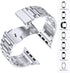 Black/Silver Metal Apple Watch Band with Folding Buckle