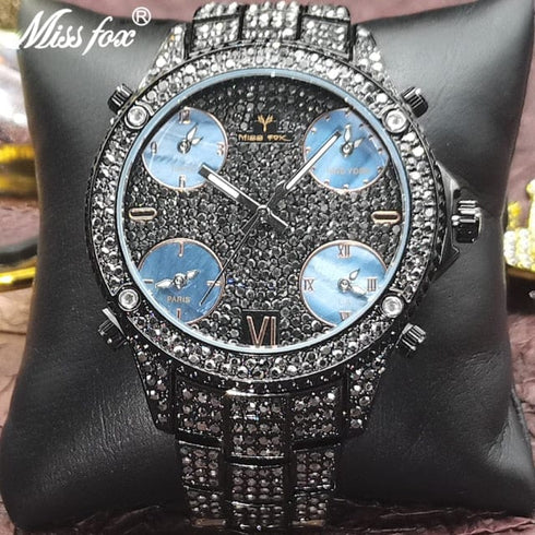 VVS Jewelry Fully Iced Area Codez Bling Watch