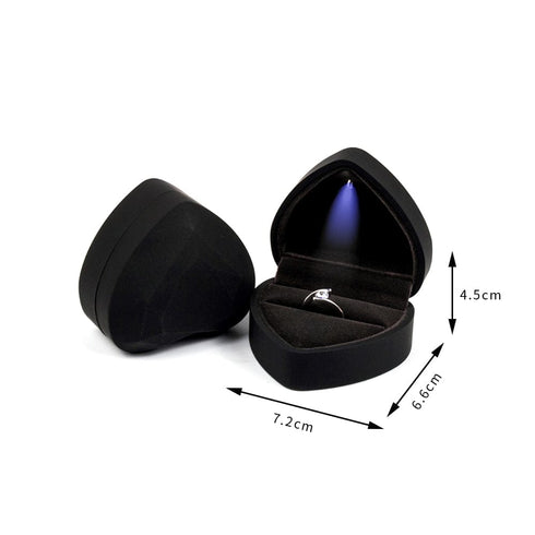 Black LED Jewelry Ring Box