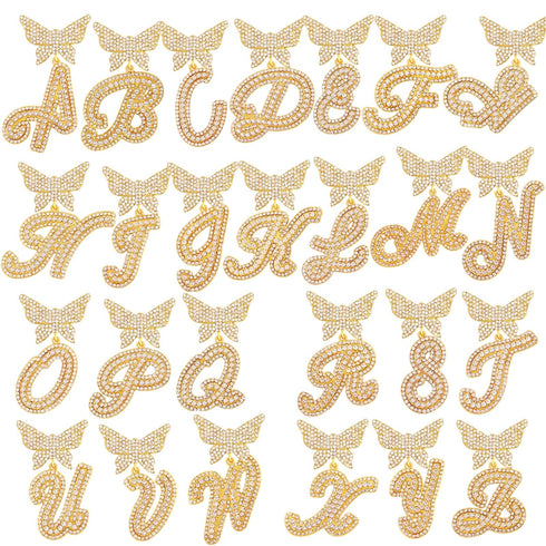Bling Butterfly Letter Cuban Link Chain
