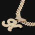 Bling Butterfly Letter Cuban Link Chain