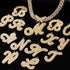 Bling Butterfly Letter Cuban Link Chain
