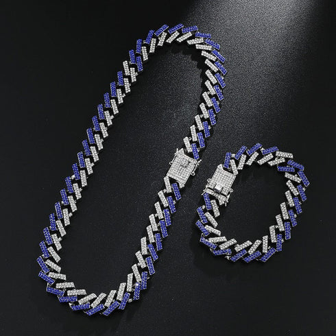 VVS Jewelry 2Tone Cuban Chain + FREE Bracelet Bundle