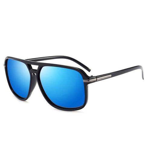 Stuntin' Black Square Frame Oversized Sunglasses