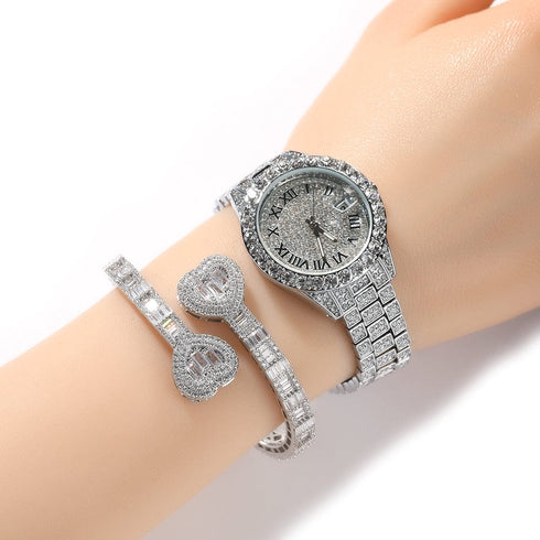6MM Baguette Heart Wrist Bangle Bracelet