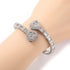 6MM Baguette Heart Wrist Bangle Bracelet