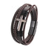 Multi-Layer Cross Leather Bracelet