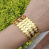 Gold Coin Bangle Bracelet