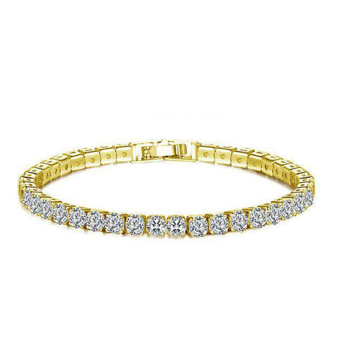 VVS 14k Gold Plated Tennis Bracelet
