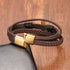 Multi-Layer Cross Leather Bracelet
