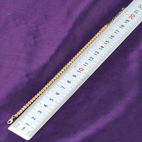 VVS 14k Gold Plated Tennis Bracelet