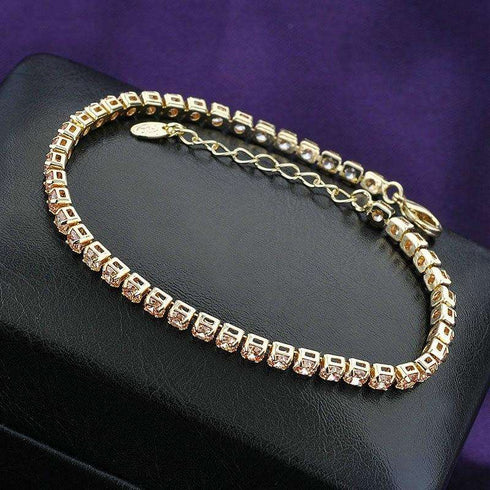 VVS 14k Gold Plated Tennis Bracelet