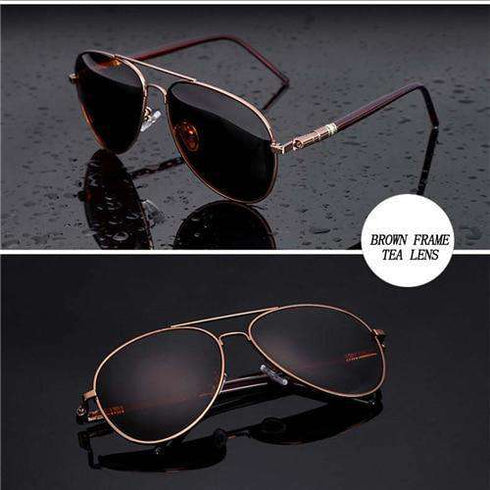 Beckham Metal Polarized Aviator Sunglasses