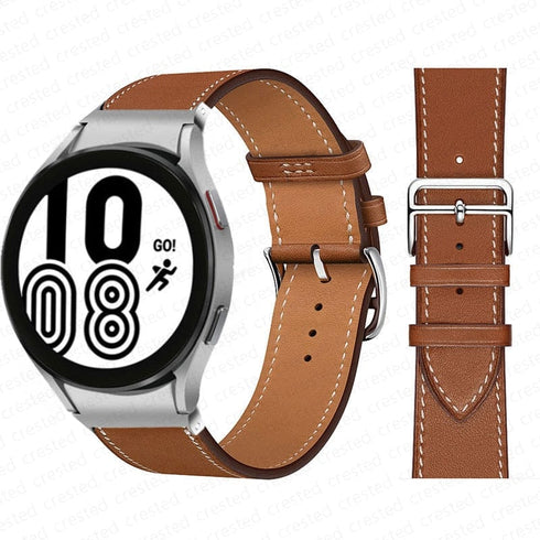 Two-Tone Leather Watch Strap for Smart Watches