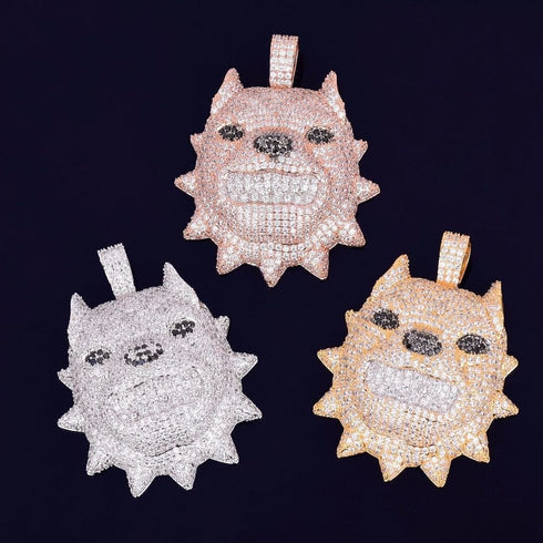 Bully Dog Head Pendant Chain