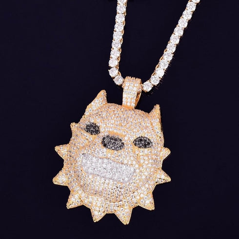 Bully Dog Head Pendant Chain
