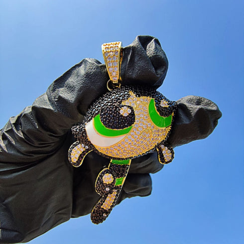 VVS Jewelry Fully Blinged Power Puff Girls Pendant Chain