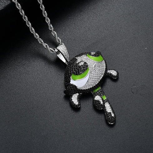 VVS Jewelry Fully Blinged Power Puff Girls Pendant Chain