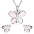 Butterfly Stainless Steel Earrings and Necklace Kid's Jewelry Set
