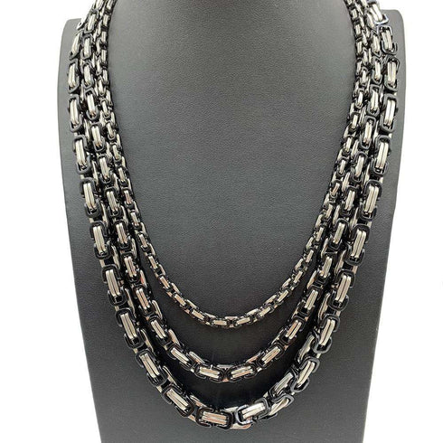Byzantine Stainless Steel Chain & FREE Bracelet - BOGO