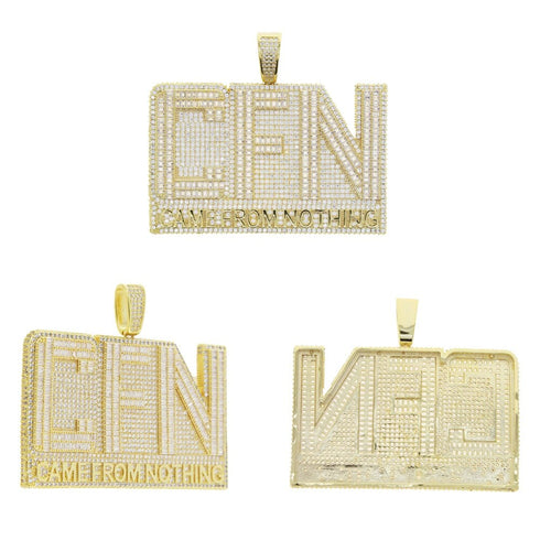 CFN Came From Nothing Baguette Iced Pendant